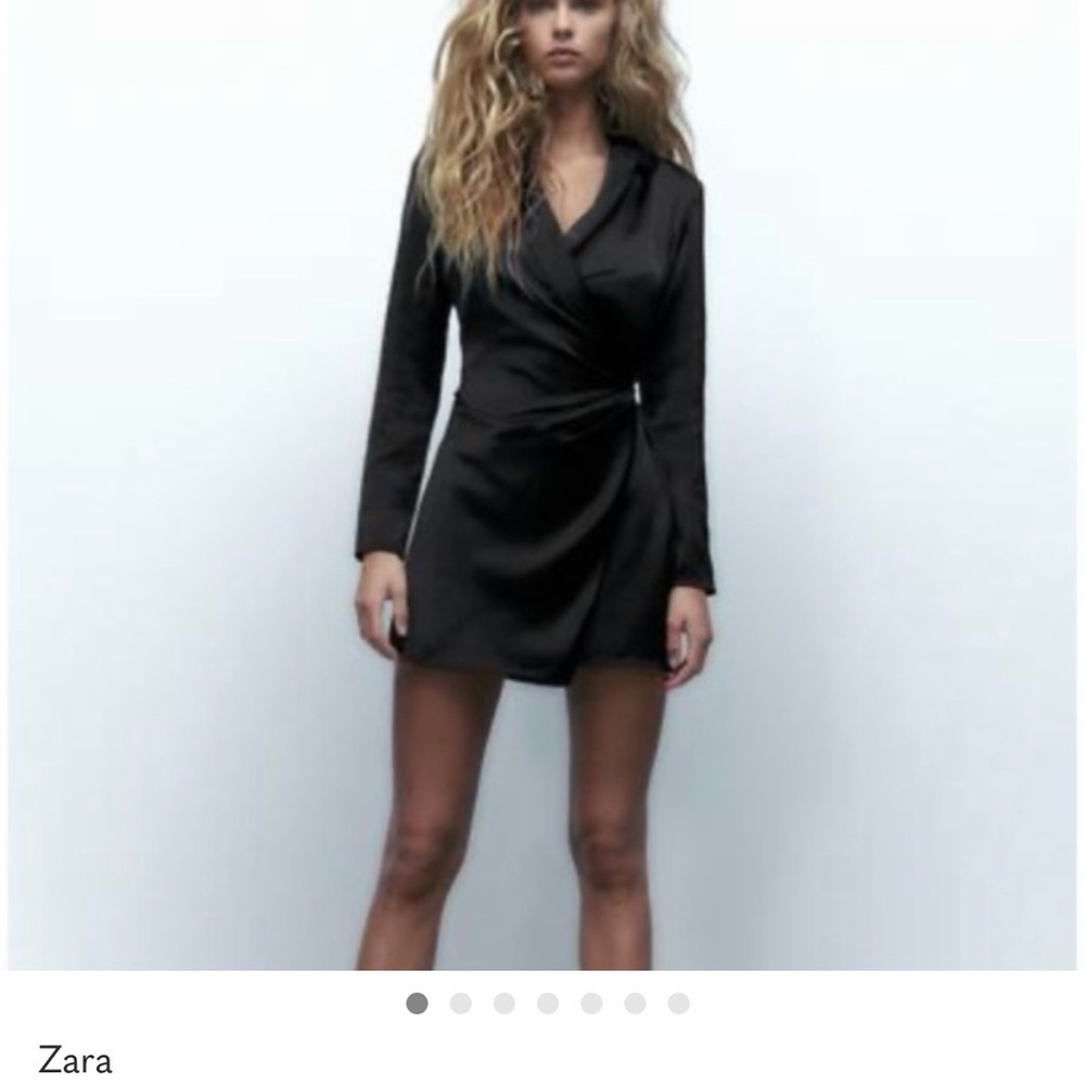 Zara Elegant Black Long Sleeve Dress